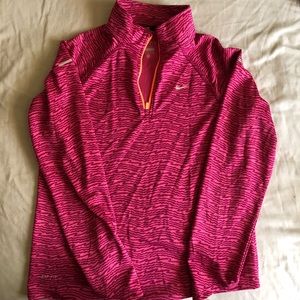 Girls Pink and Orange Half-Zip Dri-Fit XL